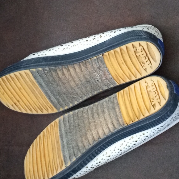 Keds Off-White And Gold Ballet Flats Size 7 - Picture 6 of 8